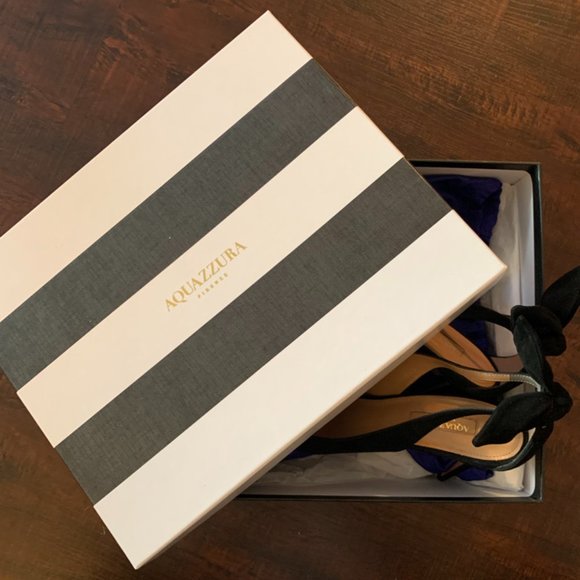 Aquazzura Bow Tie 85mm Suede Pumps 39 - Picture 1 of 6